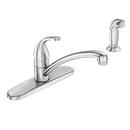 Single Handle Kitchen Faucet with Side Spray in Polished Chrome 
