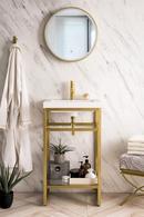 19-5/8 in. Floor Mount Vanity in Radiant Gold with White Gloss