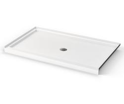 60 x 36 in. Shower Base Center Drain in White
