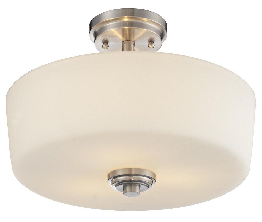 Lamina 3 Light Semi-Flush Ceiling Fixture with Matte Opal Shade 