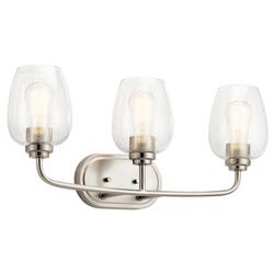 75W 3-Light Medium E-26 Vanity Fixture in Brushed Nickel