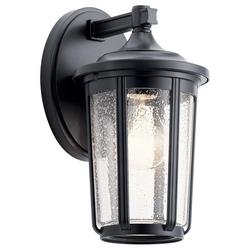 60W 1-Light 11 in. Outdoor Wall Sconce in Black
