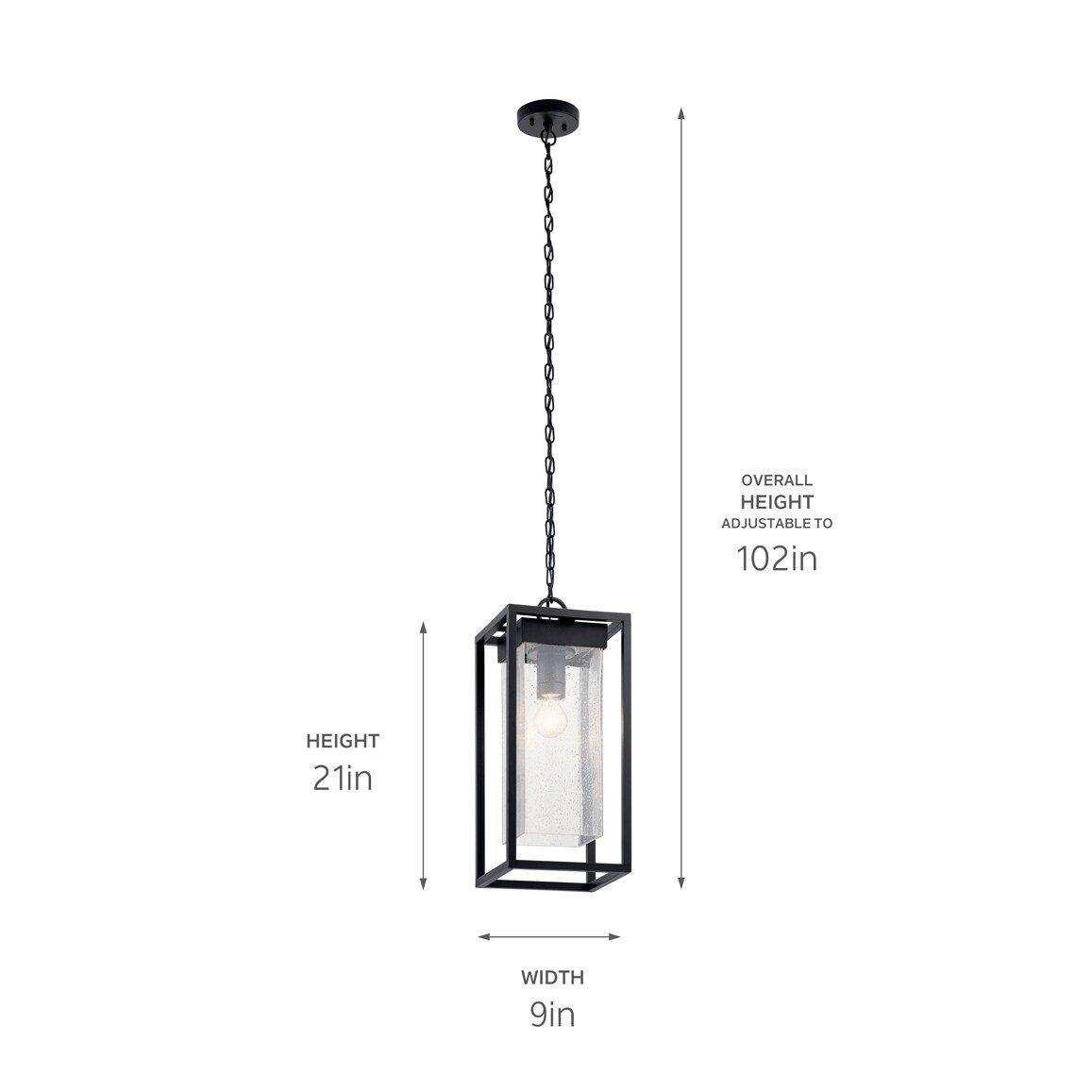 Kichler Lighting Black 150W 1-Light Medium E-26 Incandescent Outdoor Pendant 
