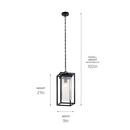 Kichler Lighting Black 150W 1-Light Medium E-26 Incandescent Outdoor Pendant 