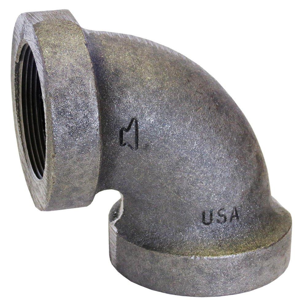 NPS x Threaded 125# Black Cast Iron 90 Degree Elbow 
