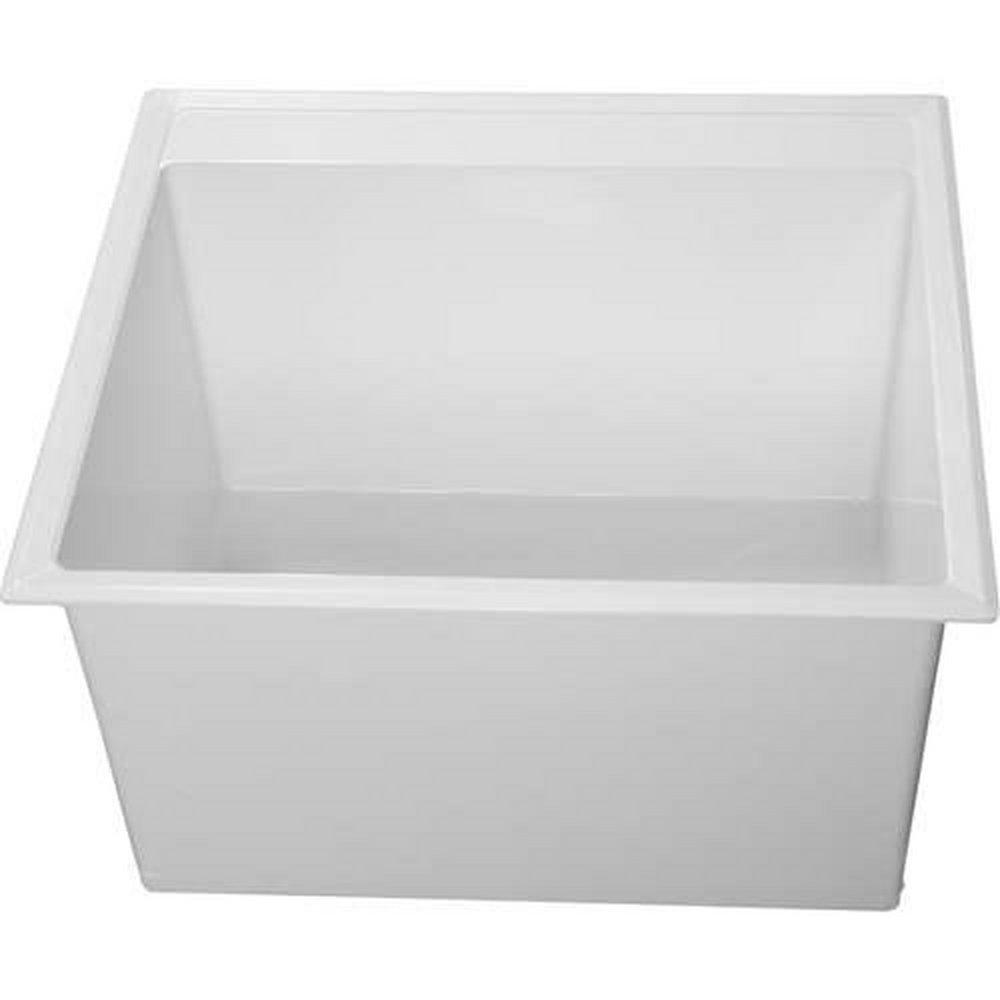 FIAT Products White 1-Bowl Floor Mounted Laundry Tub 
