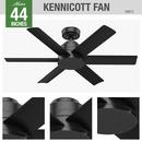 44 in. 6-Blade Outdoor Ceiling Fan in Matte Black