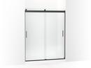 KOHLER Matte Black 74 x 59-5/8 in. Frameless Sliding Shower Door in Matte Black 