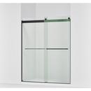 KOHLER Matte Black 74 in. Frameless Sliding Shower Door in Matte Black 