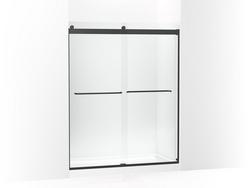 74 x 59-5/8 in. Frameless Sliding Shower Door in Matte Black
