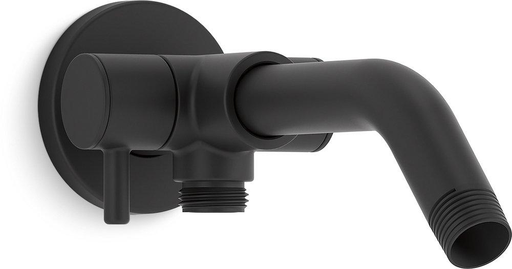 KOHLER Matte Black 1/2 in. NPT Brass Shower Arm 