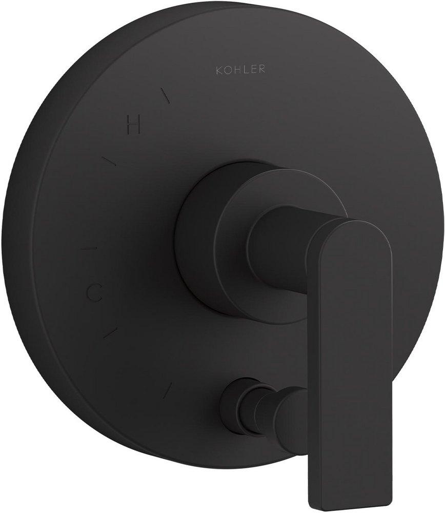 KOHLER Matte Black Single Handle Bathtub & Shower Faucet Trim Only 