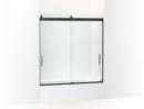 KOHLER Matte Black 59-5/8 in. Frameless Sliding Shower Door in Matte Black 