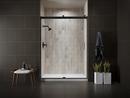 KOHLER Matte Black 59-5/8 in. Frameless Sliding Shower Door in Matte Black 