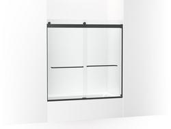 59-3/4 x 59-5/8 in. Frameless Sliding Shower Door in Matte Black