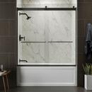 KOHLER Matte Black 59-5/8 in. Frameless Sliding Shower Door in Matte Black 