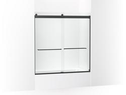 62 x 59-5/8 in. Frameless Sliding Shower Door in Matte Black