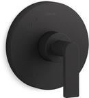 KOHLER Matte Black Single Handle Pressure Balancing Valve Trim 