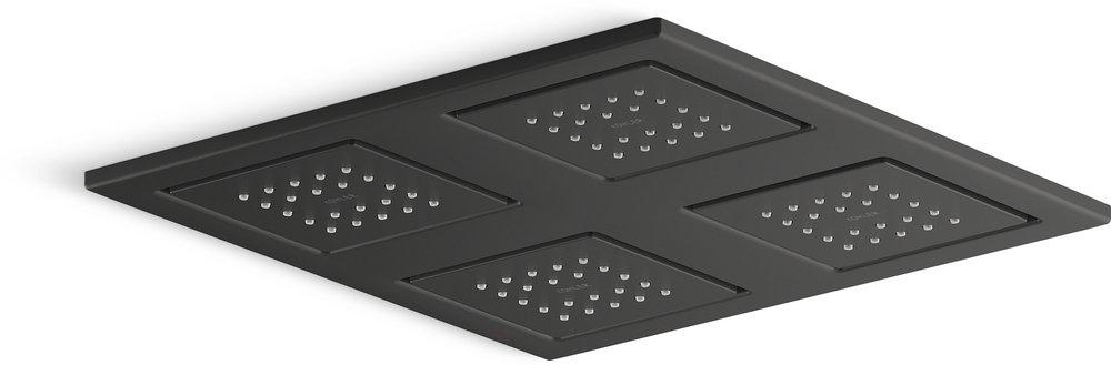 KOHLER Matte Black Single Function Rain Showerhead 
