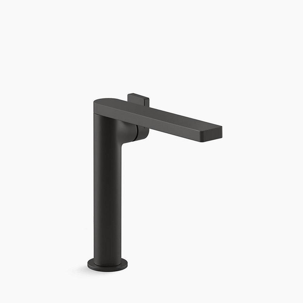 KOHLER Matte Black Single Handle Vessel Filler Bathroom Sink Faucet 