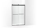 KOHLER Matte Black 74 in. Frameless Sliding Shower Door in Matte Black 