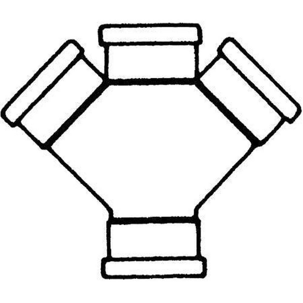 TRENCH TOUGH PLUS Gasket PVC Sewer SDR 35 Double Wye 