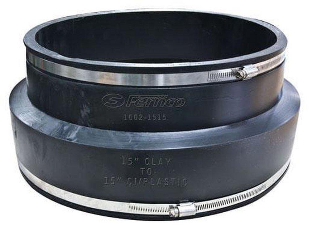 Fernco Clamp Plastic Coupling with Stainless Steel Band 