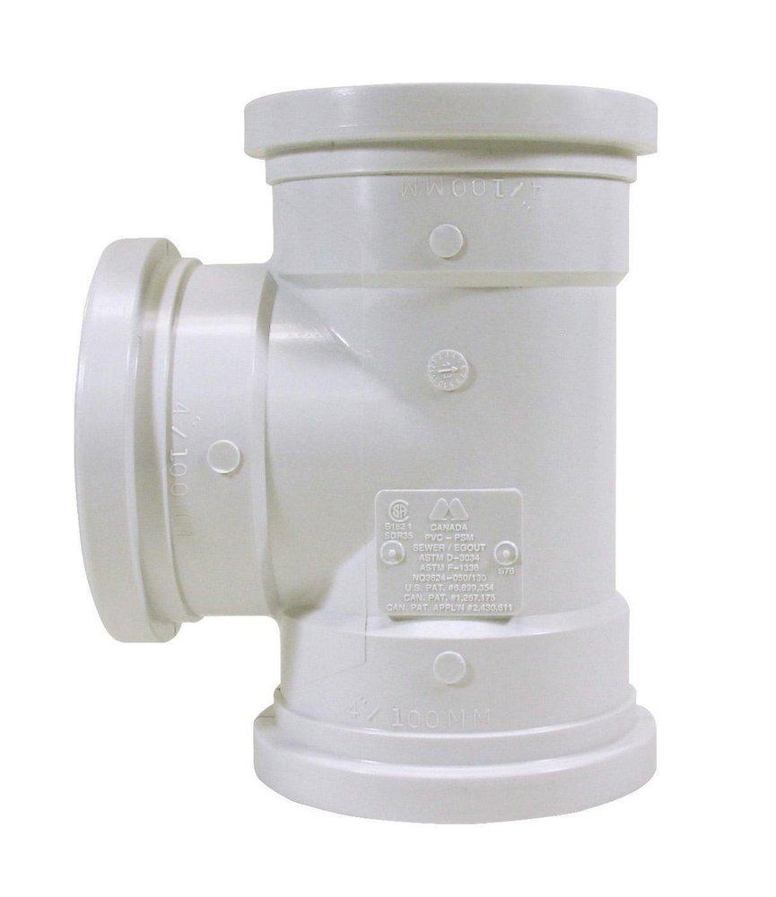 TRENCH TOUGH PLUS Gasket Plastic Sewer Tee 