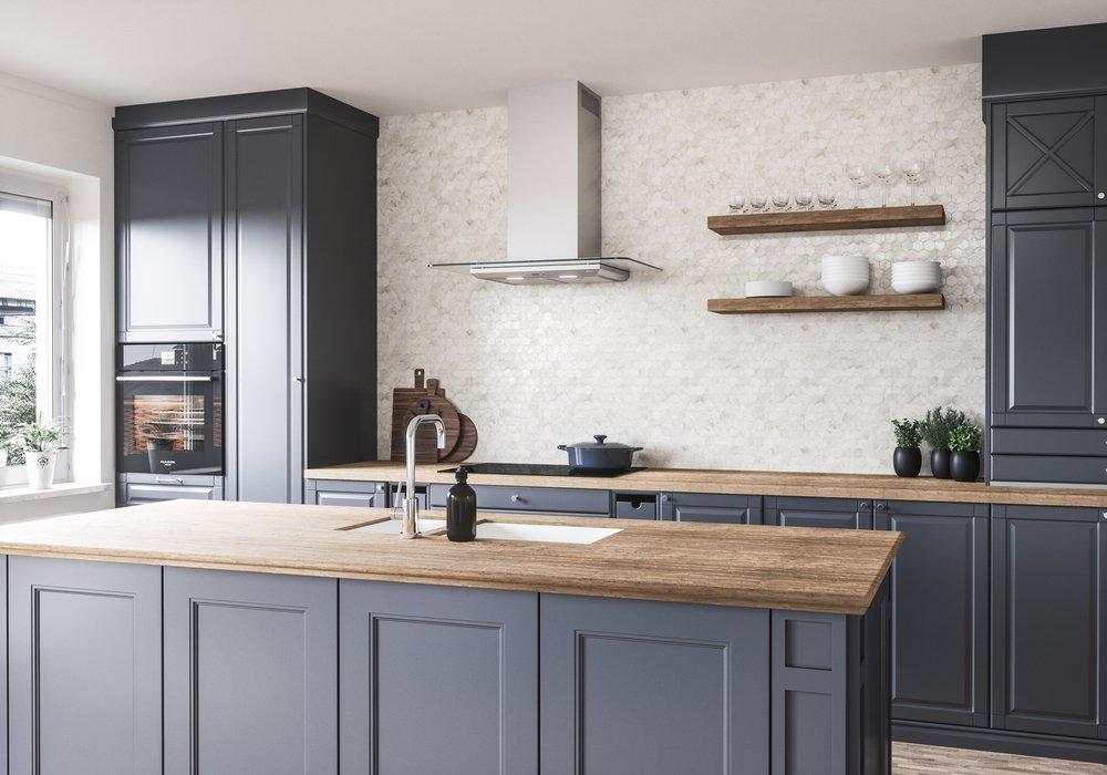 Verona 90 cm LED Wal Hood in Staliness Steel & Glass, ACT 