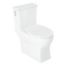 Signature Hardware White 1.28 gpf Elongated Floor Mount One Piece Toilet 