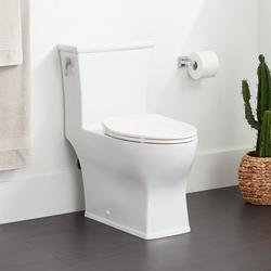 1.28 gpf Elongated One Piece Skirted Toilet in White