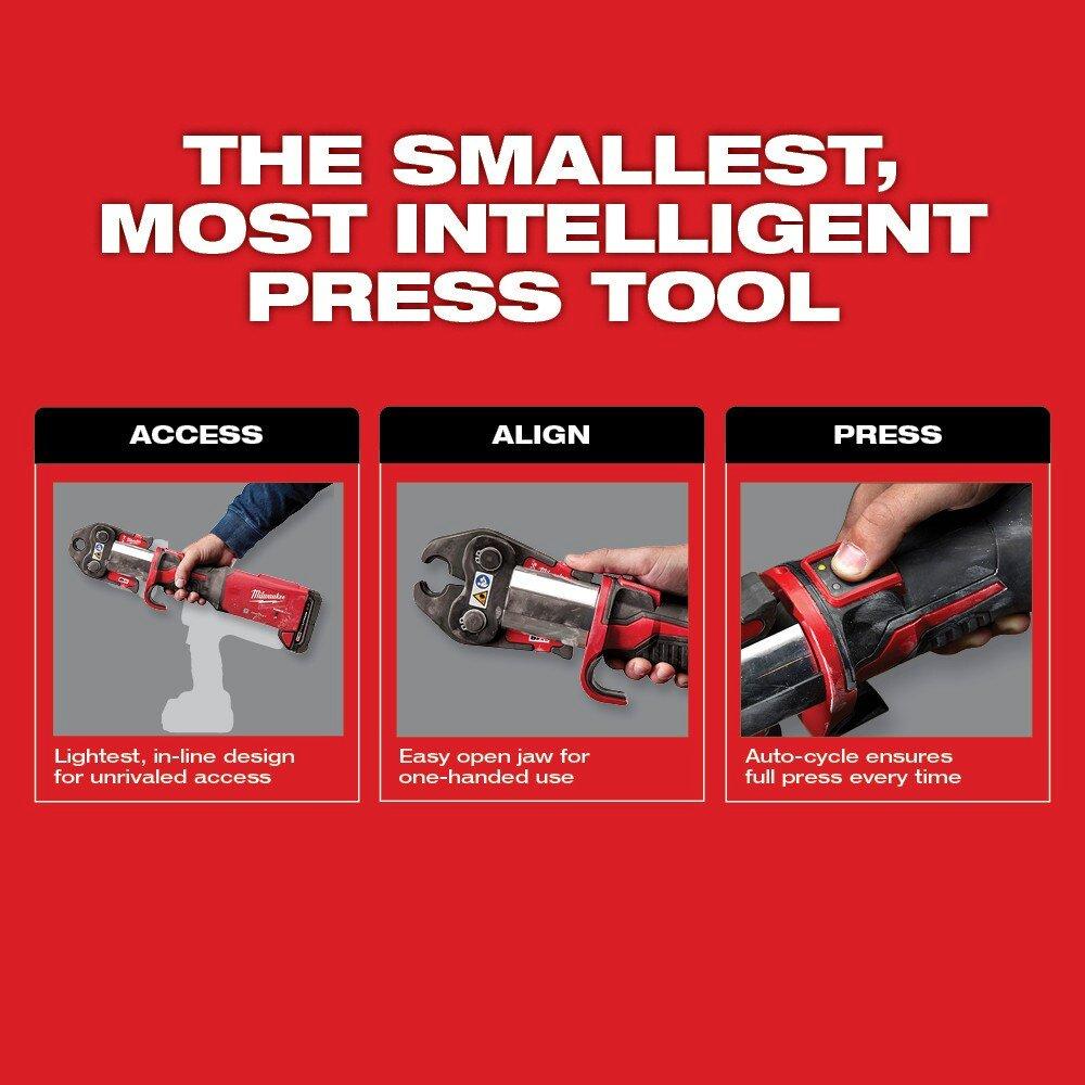 Milwaukee&reg; Red 0.5 - 2 in. Battery Press Tool 