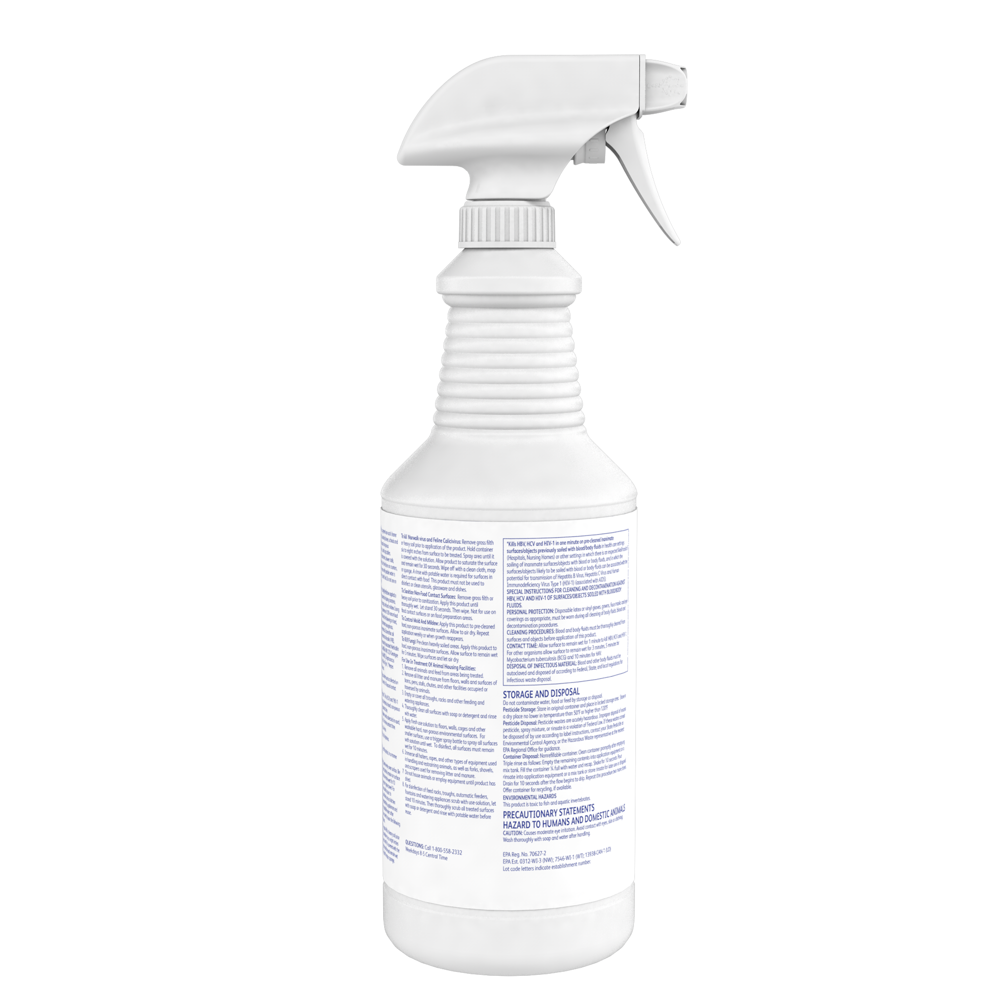 Diversey Clear Lemon Scented Disinfectant Cleaner (Case of 12) 