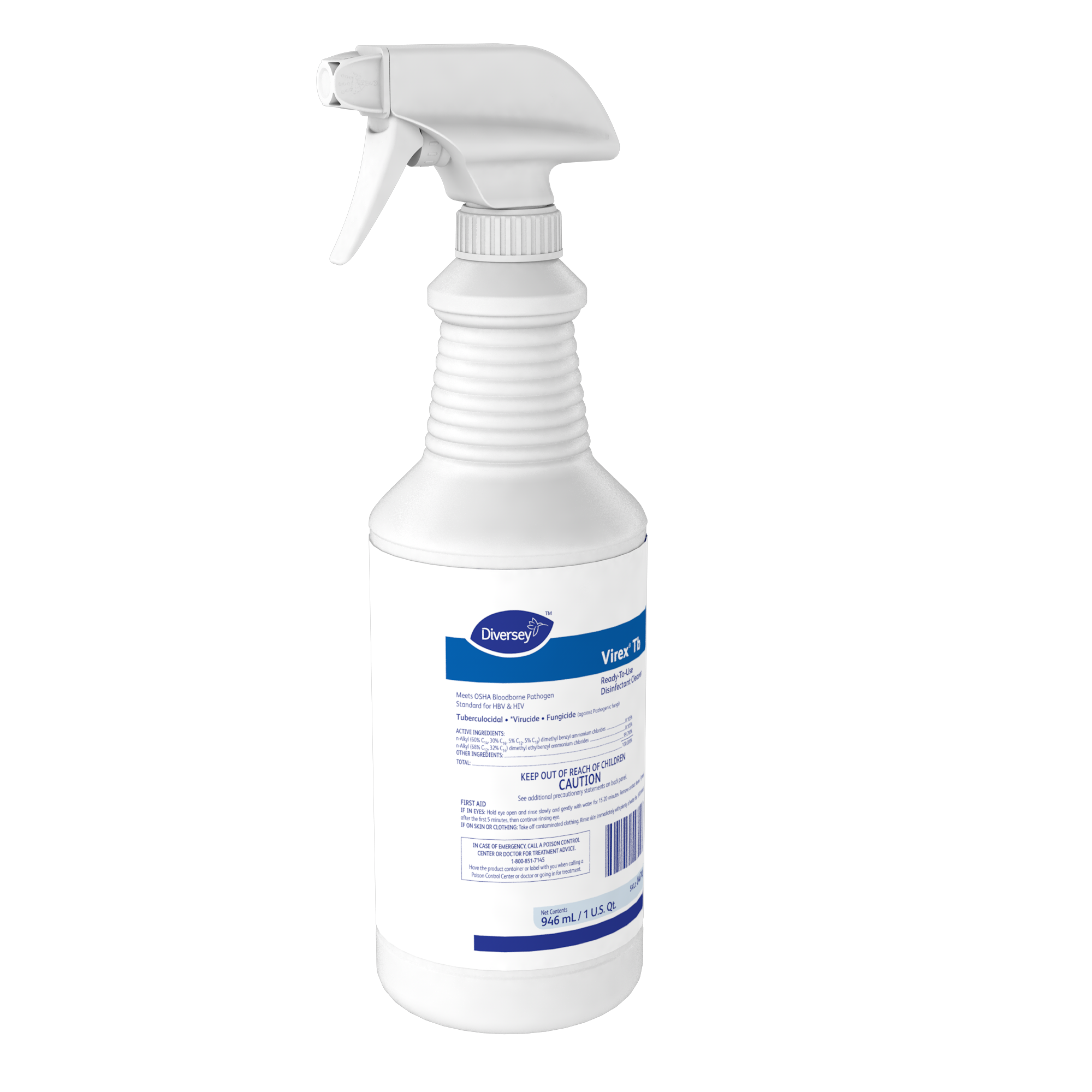 Diversey Clear Lemon Scented Disinfectant Cleaner (Case of 12) 