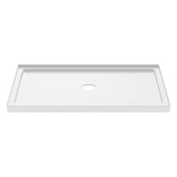 60 in. x 42 in.  Shower Base with Center Drain in White