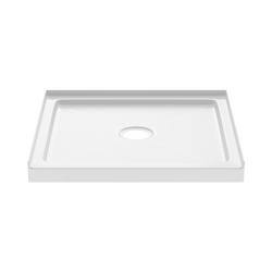 42 in. x 42 in. Shower Base with Center Drain in White
