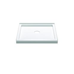 42 in. x 42 in. Shower Base with Center Drain in White