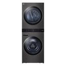 LG Black Steel 27 in. 120V 7.4 cu. ft. Gas Combination Washer & Dryers 
