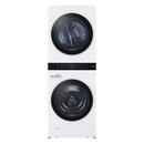 LG White 27 in. 240V 7.4 cu. ft. Electric Combination Washer & Dryers 