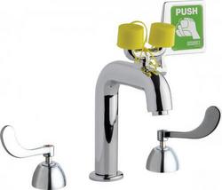 2.2 gpm Deck Mount Two Handle Eyewash Faucet