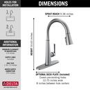 Delta Faucet Lumicoat&reg; Arctic Stainless Single Handle Pull Down Kitchen Faucet 