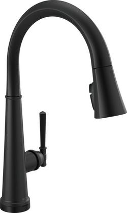 Single Handle Pull Down Kitchen Faucet with Touch Activation in Matte Black