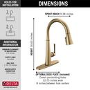 Delta Faucet Lumicoat&reg; Champagne Bronze Single Handle Pull Down Kitchen Faucet 