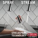 Delta Faucet Lumicoat Arctic Stainless Single Handle Pull Down Touch Activated Kitchen Faucet 
