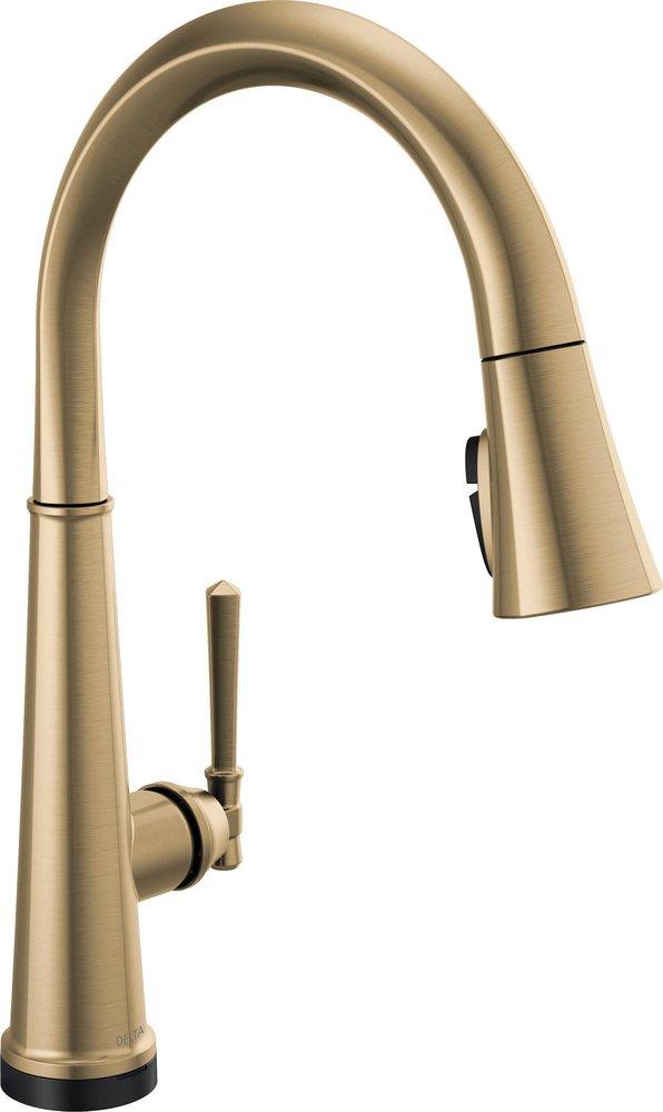 Delta Faucet Lumicoat&trade; Champagne Bronze Single Handle Pull Down Touch Activated Kitchen Faucet 