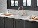 Delta Faucet Lumicoat&trade; Champagne Bronze Single Handle Pull Down Touch Activated Kitchen Faucet 