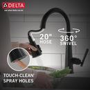 Delta Faucet Matte Black Single Handle Pull Down Kitchen Faucet 