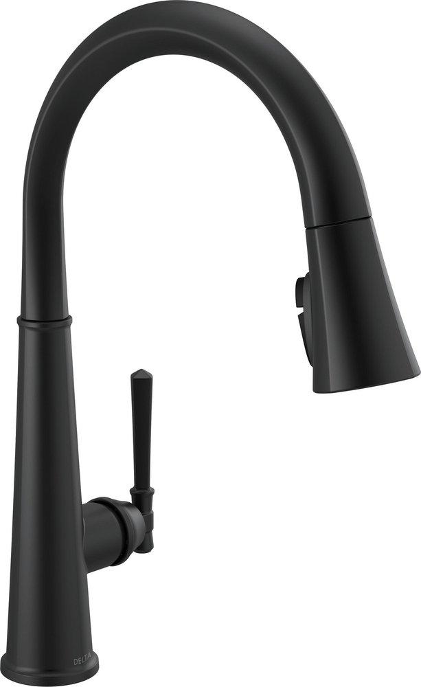 Delta Faucet Matte Black Single Handle Pull Down Kitchen Faucet 