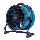 1/4 HP 2100 CFM 1.6 Amp Variable Speed 14 in SealedMotor Axial Air Mover with Built-in Power Outlets for Daisy Chain in Blue