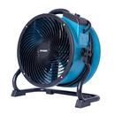 1/4 HP 2100 CFM 1.6 Amp Variable Speed 14 in SealedMotor Axial Air Mover with Built-in Power Outlets for Daisy Chain in Blue 